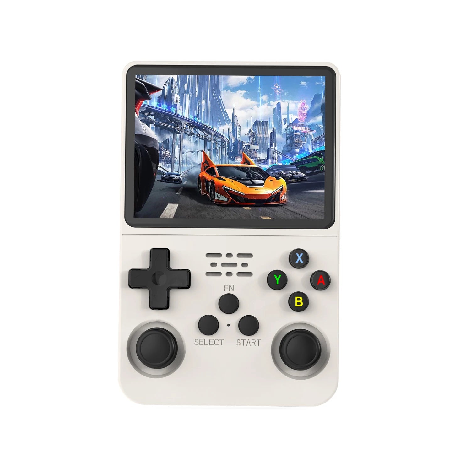 R36S Open Source K36 Handheld Game Console with 16000+ Games and 3.5" IPS Screen White