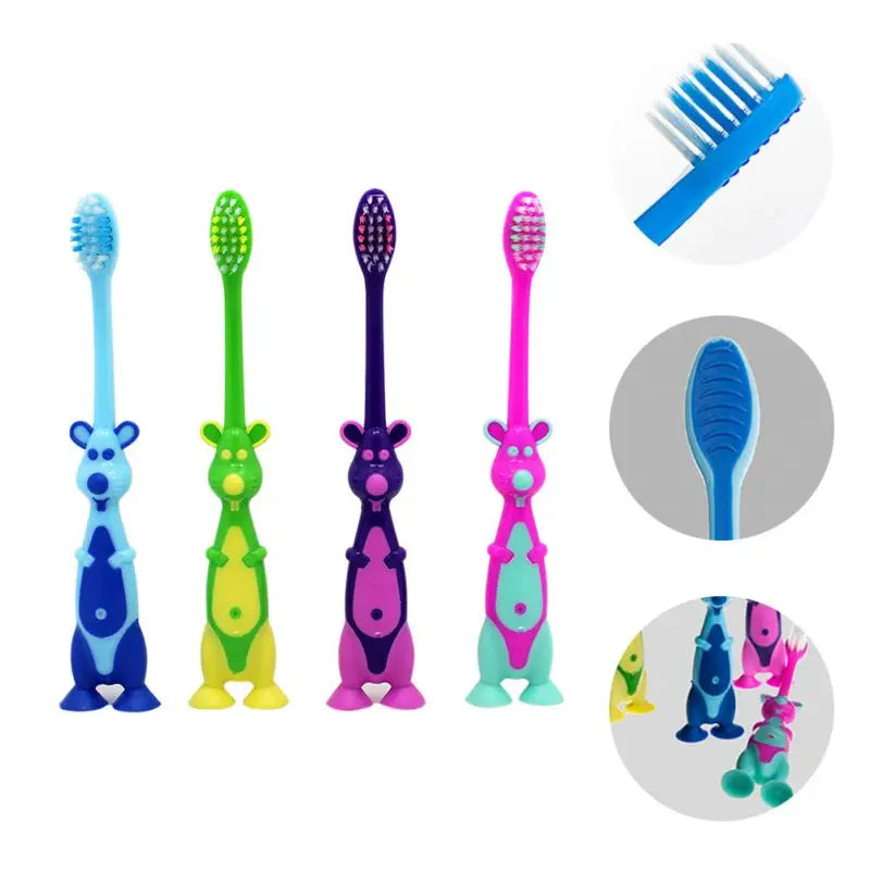 Cute Cartoon Animal-Shaped Baby Toothbrush | Soft Training Brush for Kids