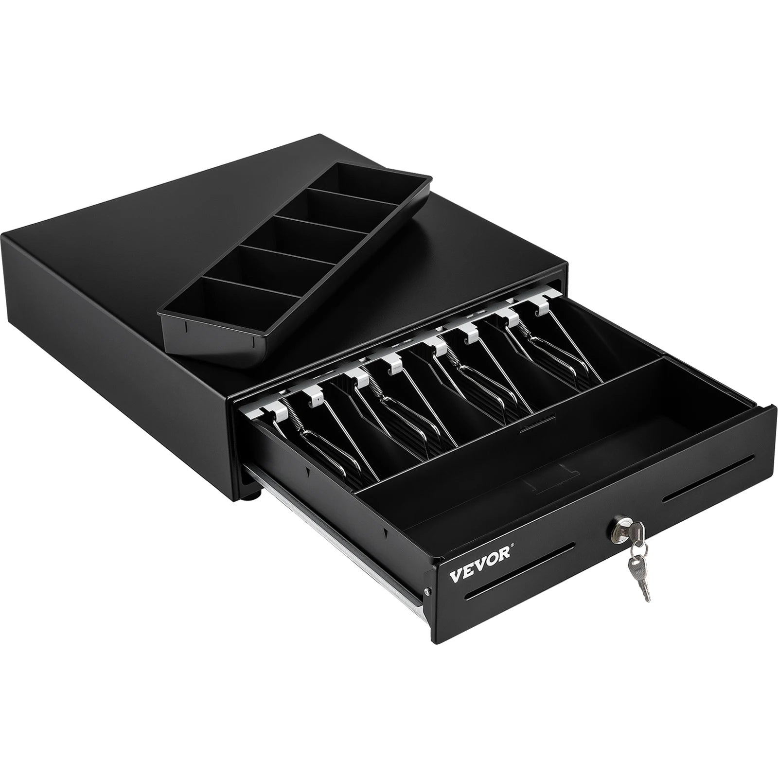 SucceBuy 13 Inch Cash Drawer &ndash; Removable Tray and 2 Keys