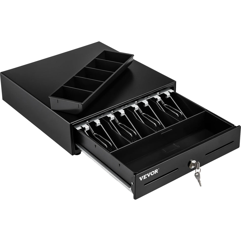 SucceBuy 13 Inch Cash Drawer &ndash; Removable Tray and 2 Keys