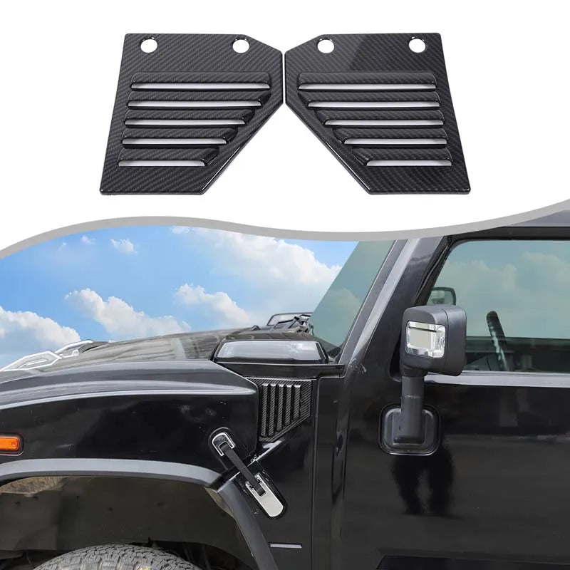 Autocolante de Saída de Ar ABS Preto Mate para Guarda-lamas Lateral Hummer H2