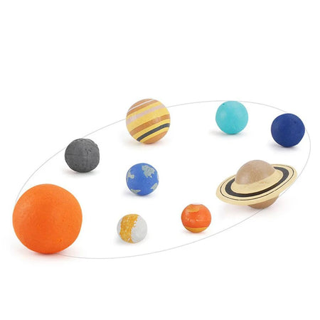 Educational 9-Piece Solar System Model Set - PVC Planetary Science Toys for Kids