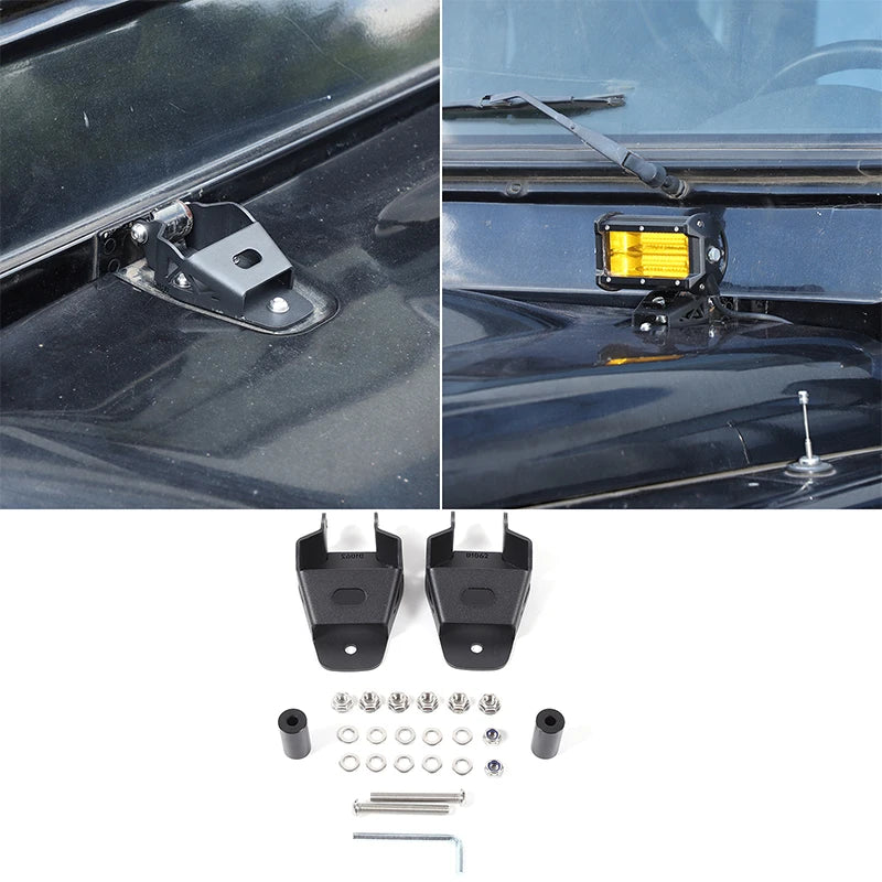 Soporte de foco articulado de acero al carbono para LR Defender 90 110