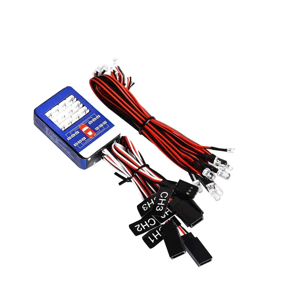 Simulation Flash Light 12 LED Lighting Kit Steering Brake for 1/10 Scale Models RC Car Yokomo Tamiya HSP HPI AXIAL RC4WD TRX by InterCyprus Trading Ltd