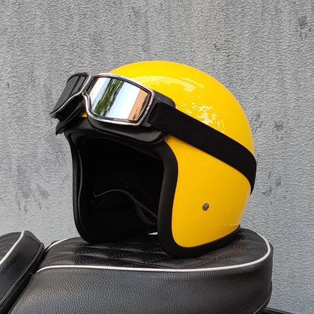 500TX Vintage Motorcycle Open Face Helmet &ndash; Fiberglass Body