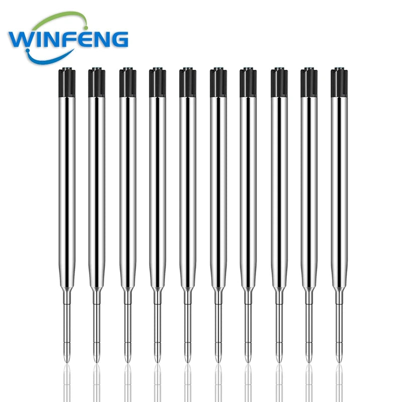Multi-Functional Titanium Alloy Tactical Pen &ndash; Self Defense 10Pcs Black Refills