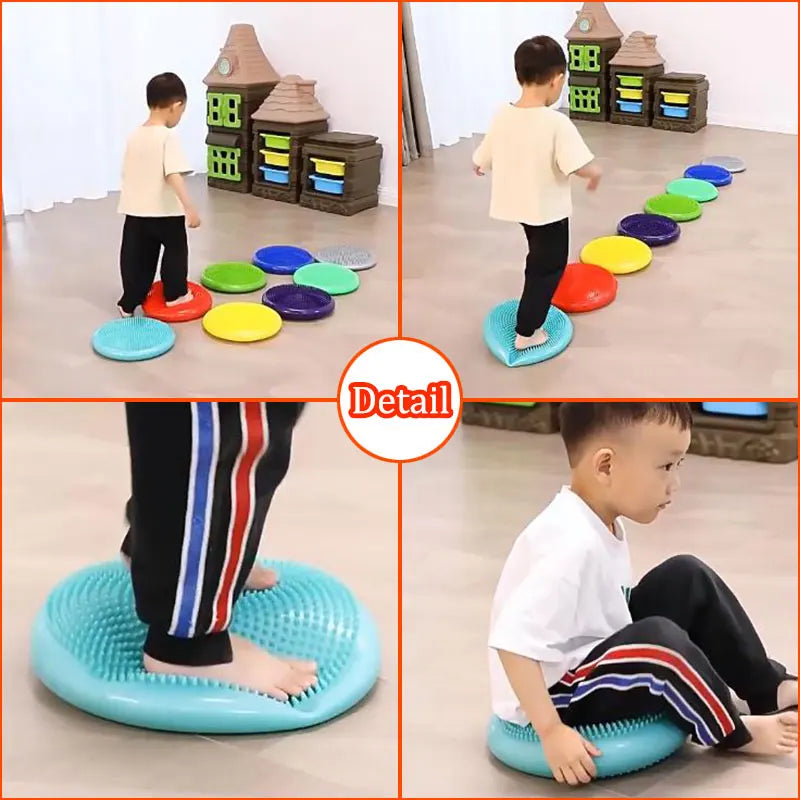 Montessori PVC Balance Stone Inflatable Cushion &ndash; Easy Play