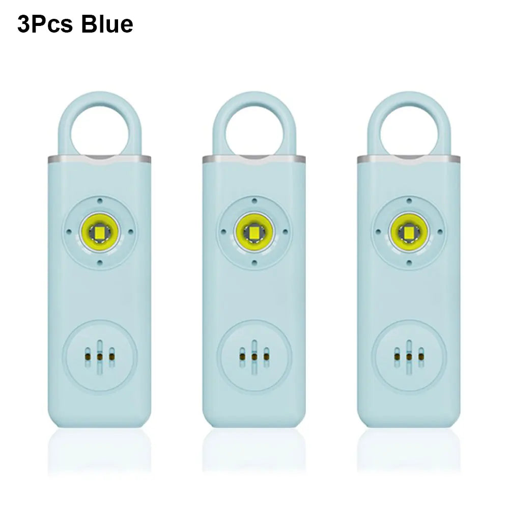 Awapow AF2004 Personal Defense Alarm - 130dB Siren With LED 3Pcs Blue / S