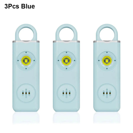 Awapow AF2004 Personal Defense Alarm - 130dB Siren With LED 3Pcs Blue / S