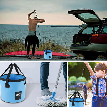20L Waterproof Folding Bucket, Portable Collapsible Container