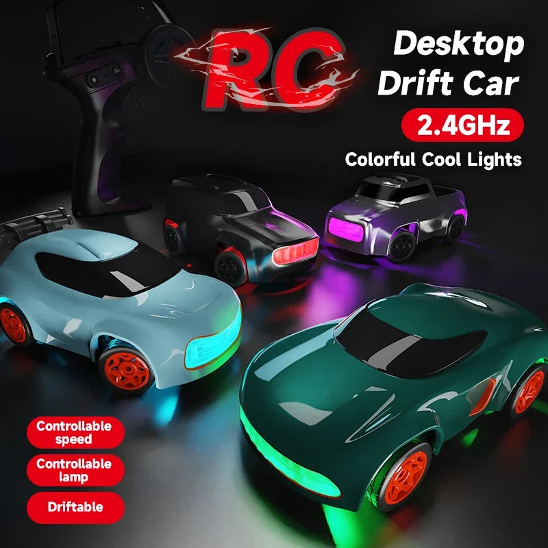 Mini Desktop Drift Car Q197 RC Vehicle &ndash; Colorful Lights