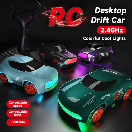 Mini Desktop Drift Car Q197 RC Vehicle &ndash; Colorful Lights