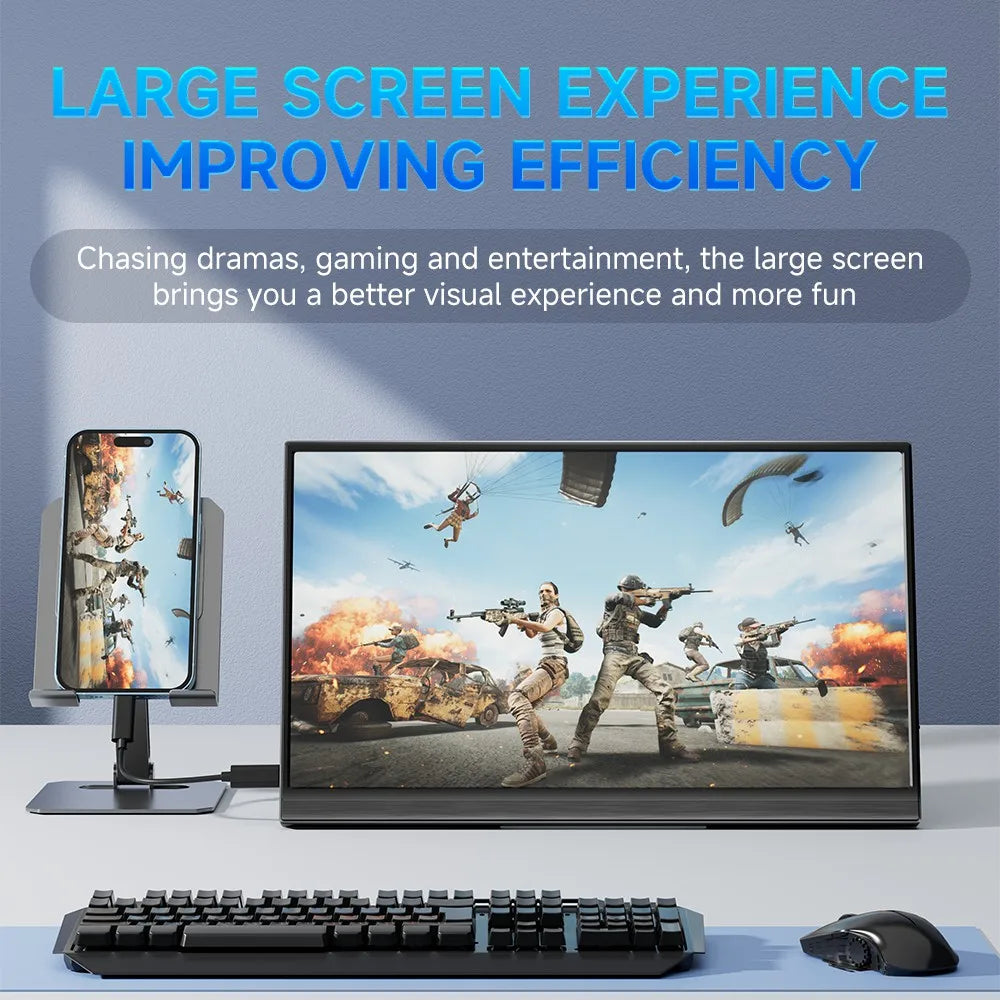 MUCAl 15.6 Inch Portable Monitor &ndash; Full HD 1920x1080 Display