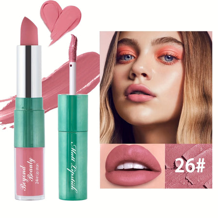 Dual Head Long-Wear Matte Lipstick + Liquid Gloss 26