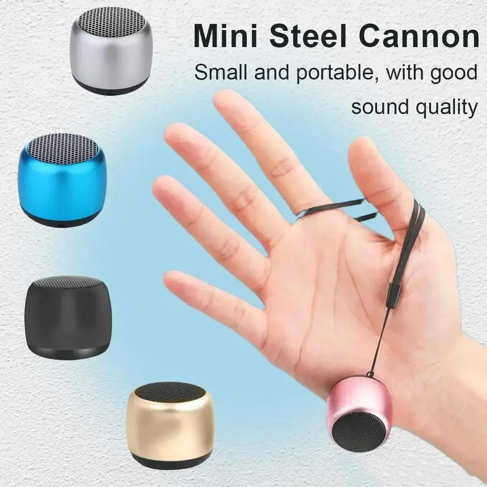 Kannettava mini Bluetooth-kaiutin metallikaapilla langaton stereoääni