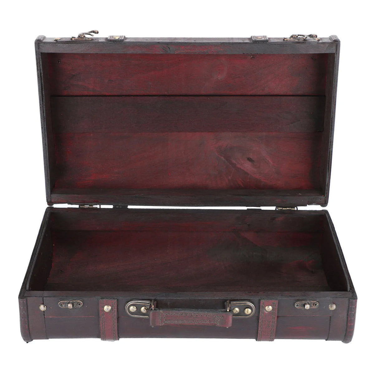 Wooden Vintage Luggage Trunks &ndash; Double Layer Design