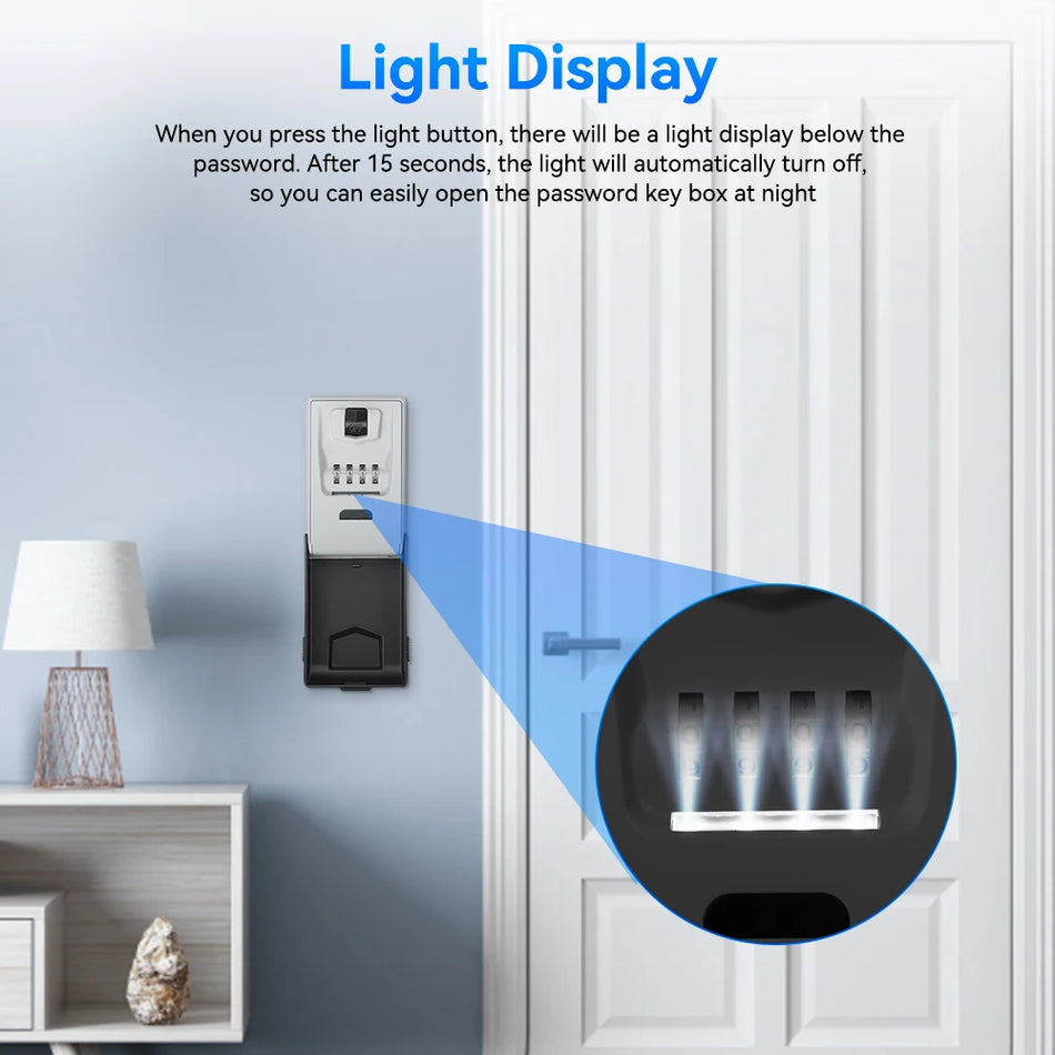 Awapow Metal Password Key Box &ndash; Wall Mounted 4 Digit Lock