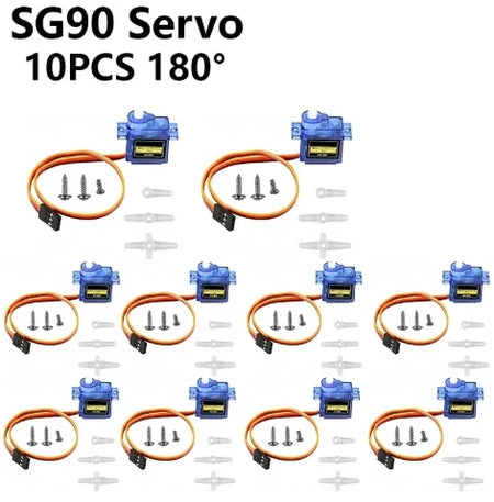 SG90 9G Micro Digital Servo Motor &ndash; 180/360 Degree Rotation for RC Helicopters and Airplanes SG90 180Deg 10PCS