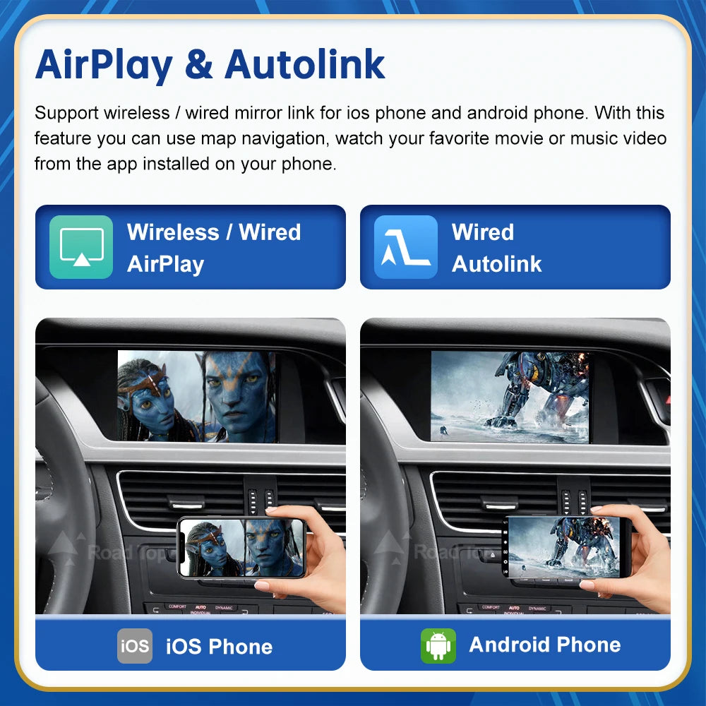 Road Top Android Auto Wireless For Audi - CarPlay Interface