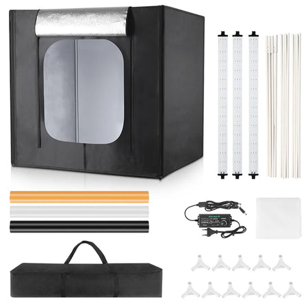 Light Box Photo Tent &ndash; Three Dimming Lights Included