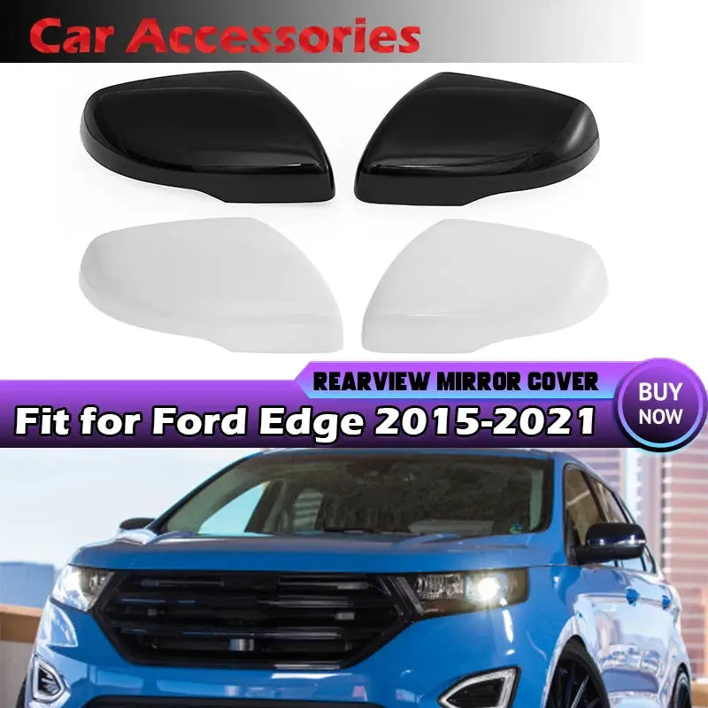 Mirror Covers Clip On Glossy Black For Ford Edge 2015 2021 by InterCyprus Trading Ltd