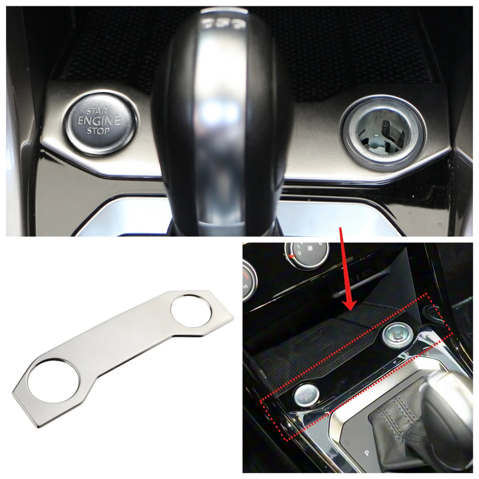 Esimese sigaretisüütaja paneeli kate roostevaba teras trimmi Volkswagen T-Roc sisekujundus