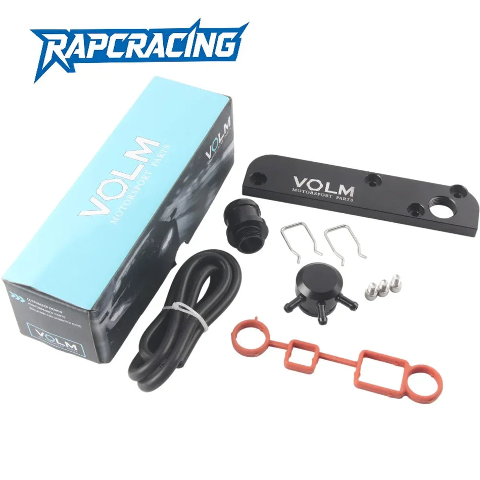 Conjunto de Adaptadores PCV Billet com Tampa de Aumento para Audi VW 2.0 TFSI EA113