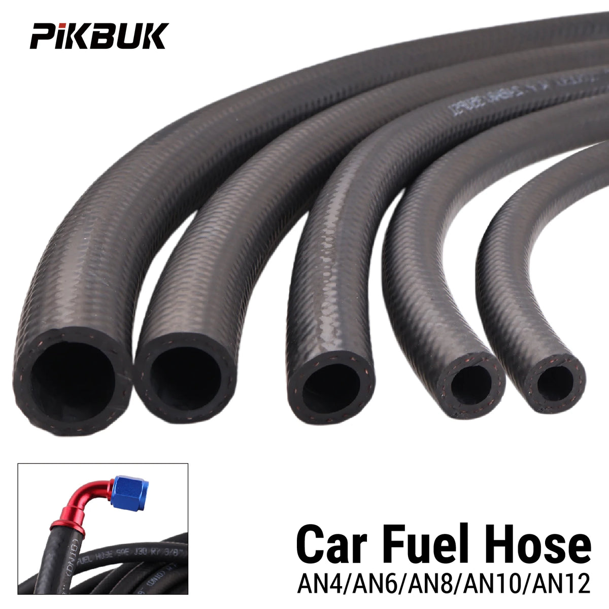 Nylon Braided Fuel Hose With PTFE Core For E85 And Diesel 6Mm To 19Mm by InterCyprus Trading Ltd