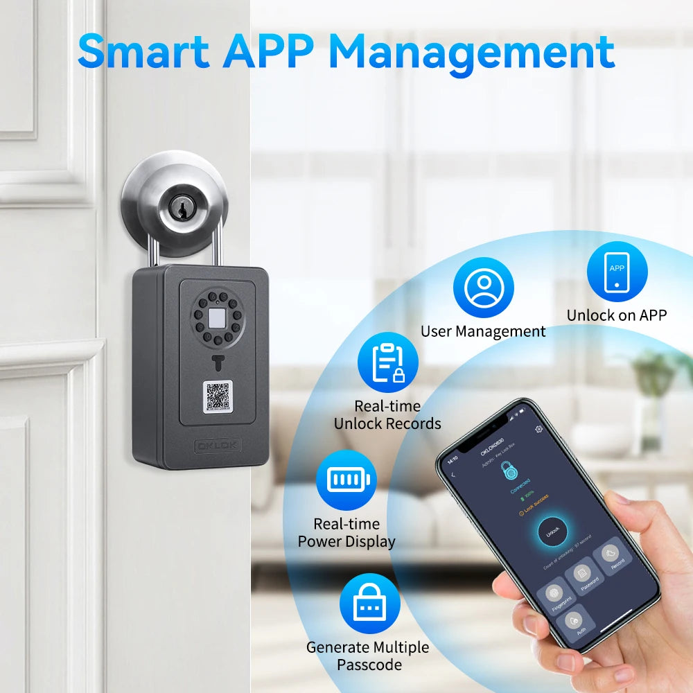 Camaroca Smart Key Safe Box &ndash; One Time Passwords Via App