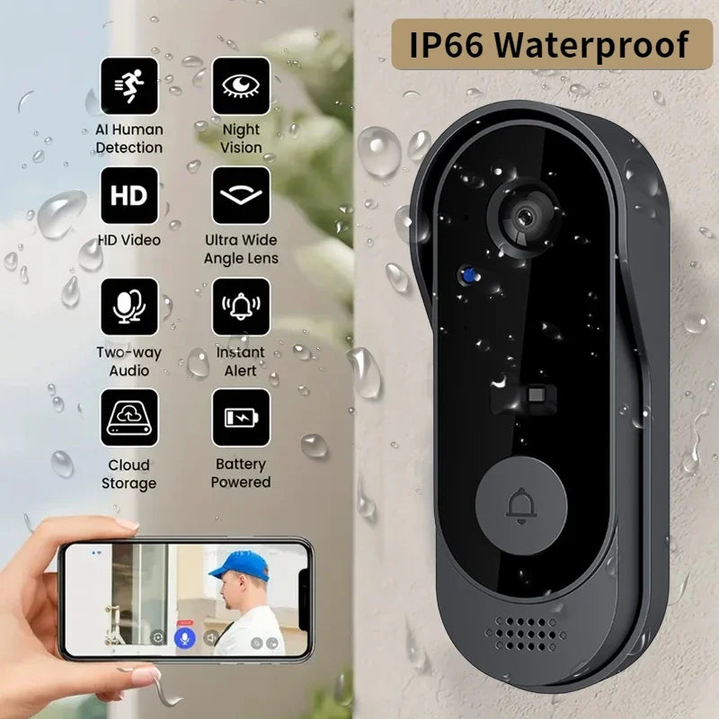 Tuya Smart Doorbell - Waterproof Night Vision Video 2G WiFi