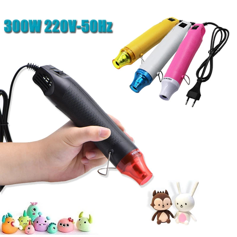 Hot Air Gun 300W 220V, Temperature Adjustable, Lightweight Handheld Heat Tool