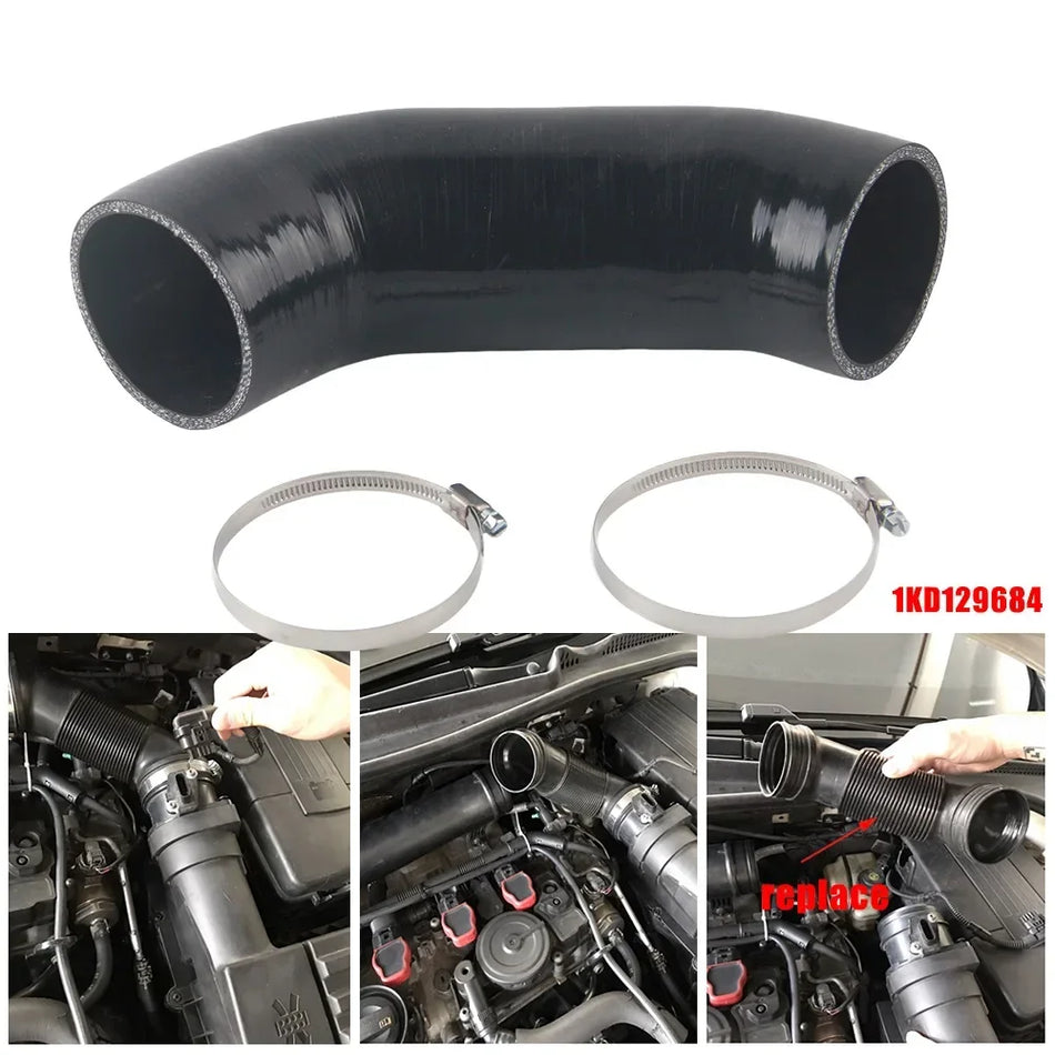 Mangueira de Entrada de Ar em Silicone para Audi A3 VW Golf Mk5 Mk6