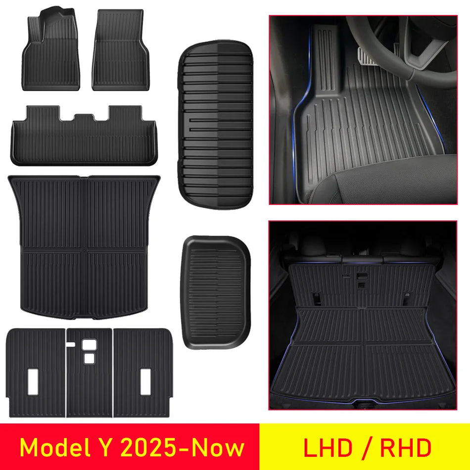 TPE Trunk Floor Mats Non Slip Cargo Liner For Tesla Model Y 2025 2026