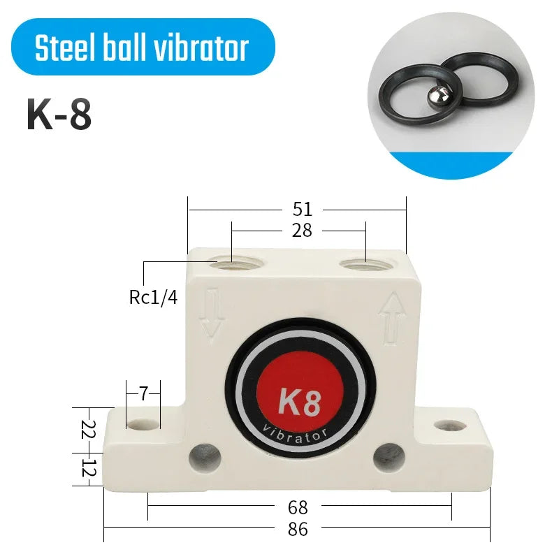 Pneumatic Hammer Vibrator GT4 Gear K8 to 36 &ndash; Ball Gear K-8