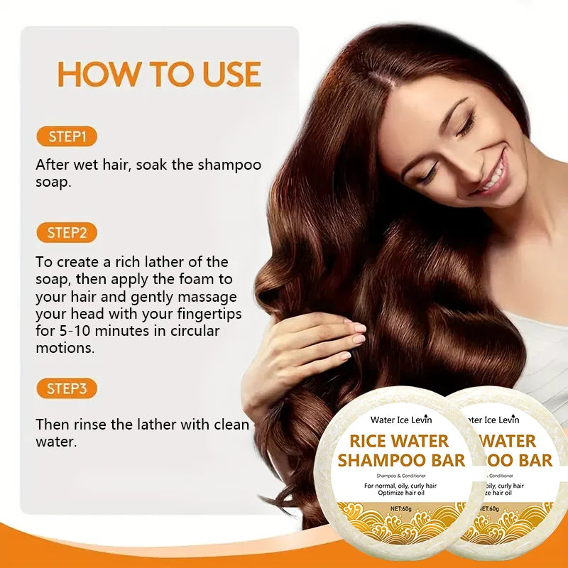 Organic Rice Shampoo Soap Bar &ndash; Nourishing Hair Growth Formula