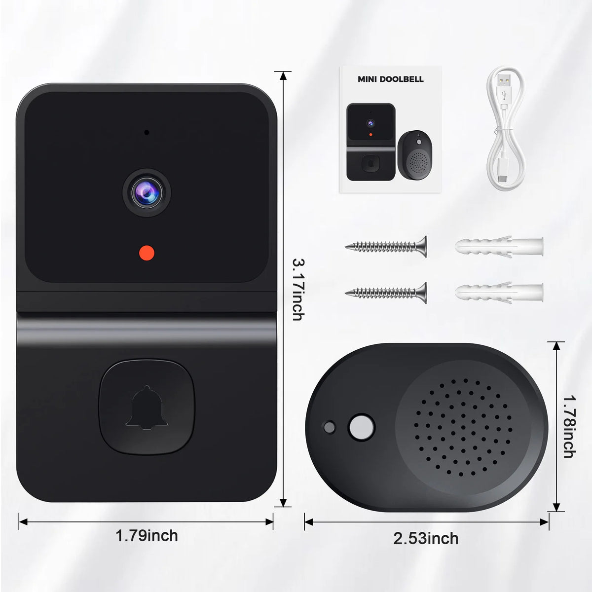 Wireless Doorbell Camera Outdoor &ndash; Night Vision Intercom