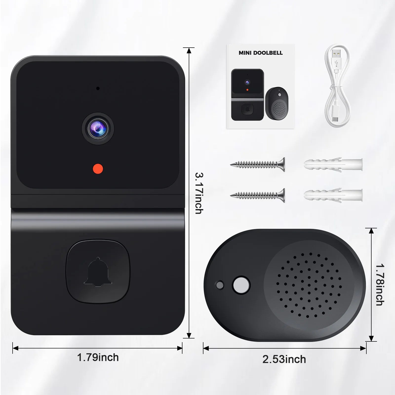 Wireless Doorbell Camera Outdoor &ndash; Night Vision Intercom