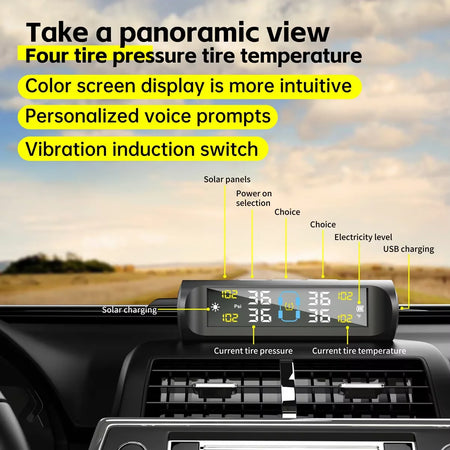 4 External Car Tire Pressure Monitor &ndash; Real Time Alerts