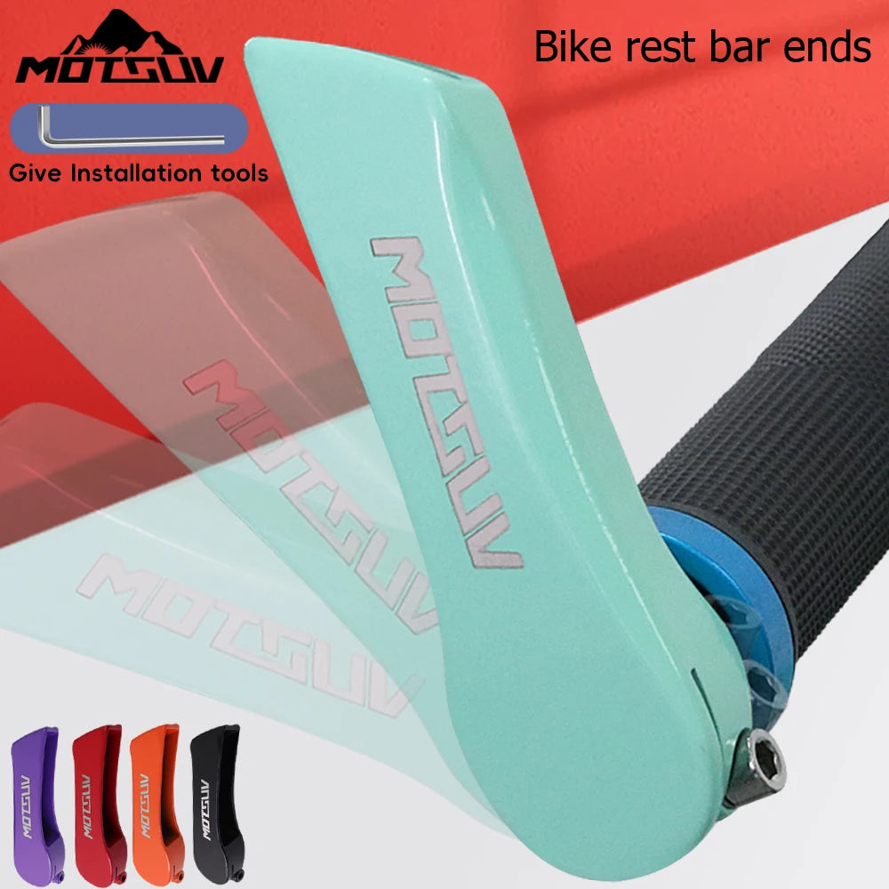 MOTSUV Multicolour Aluminium Bike Rest Handle Bar with Calf Horn Grips