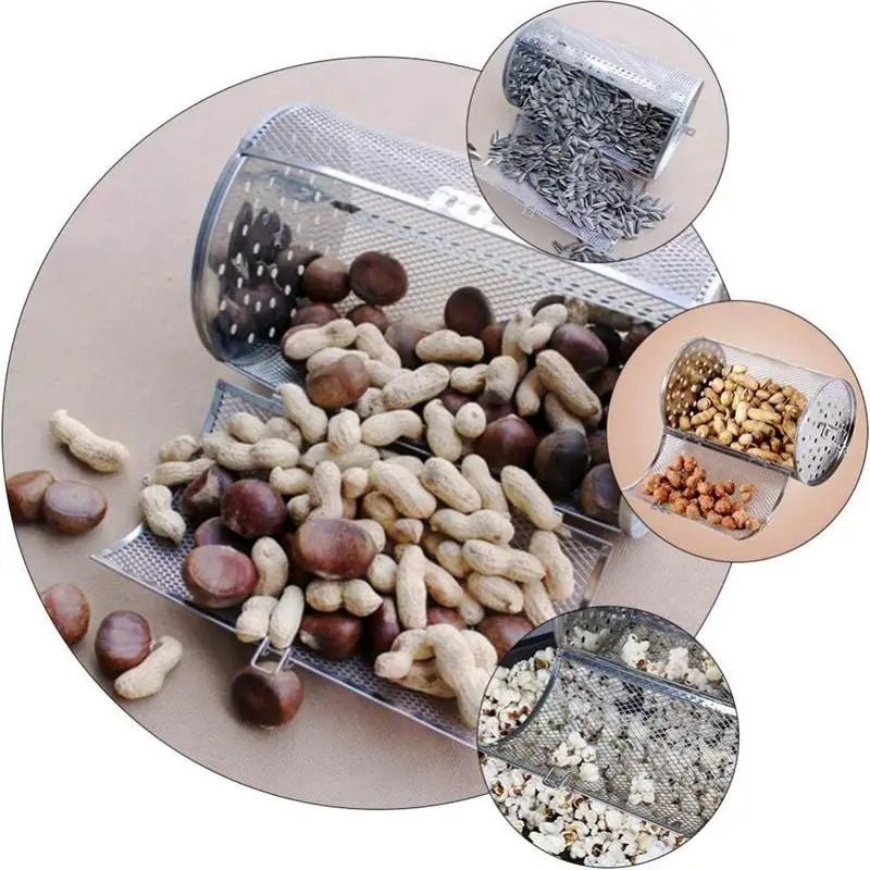 Ossayi Stainless Steel Rotating Grill Cage &ndash; Easily Cleaned and Heat Resistant