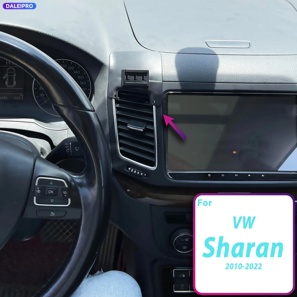 ABS juhtmevaba telefonihoidja 66W laadimisega VW Sharan 2010-2022