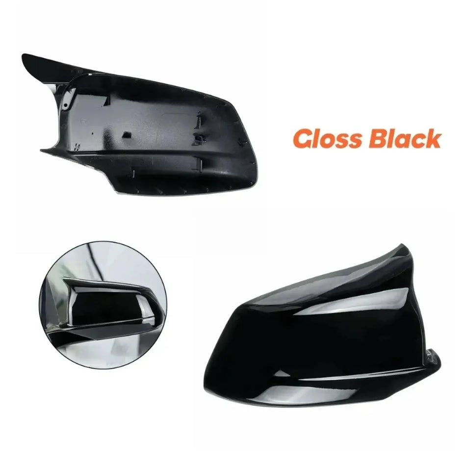 Rear View Mirror Covers Glossy Black For BMW 5 Series F10 F11 F18 by InterCyprus Trading Ltd