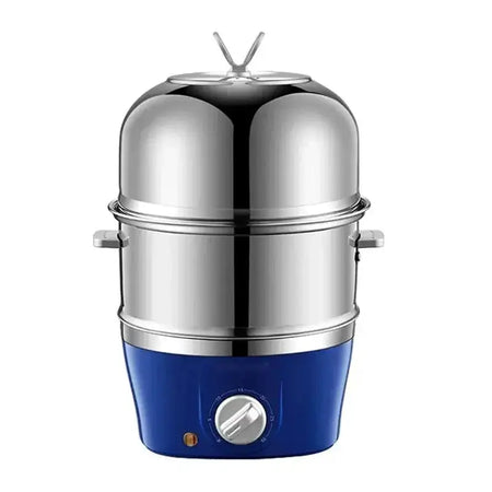 Electric Egg Boiler Double Layer Breakfast Maker Pro Blue / US