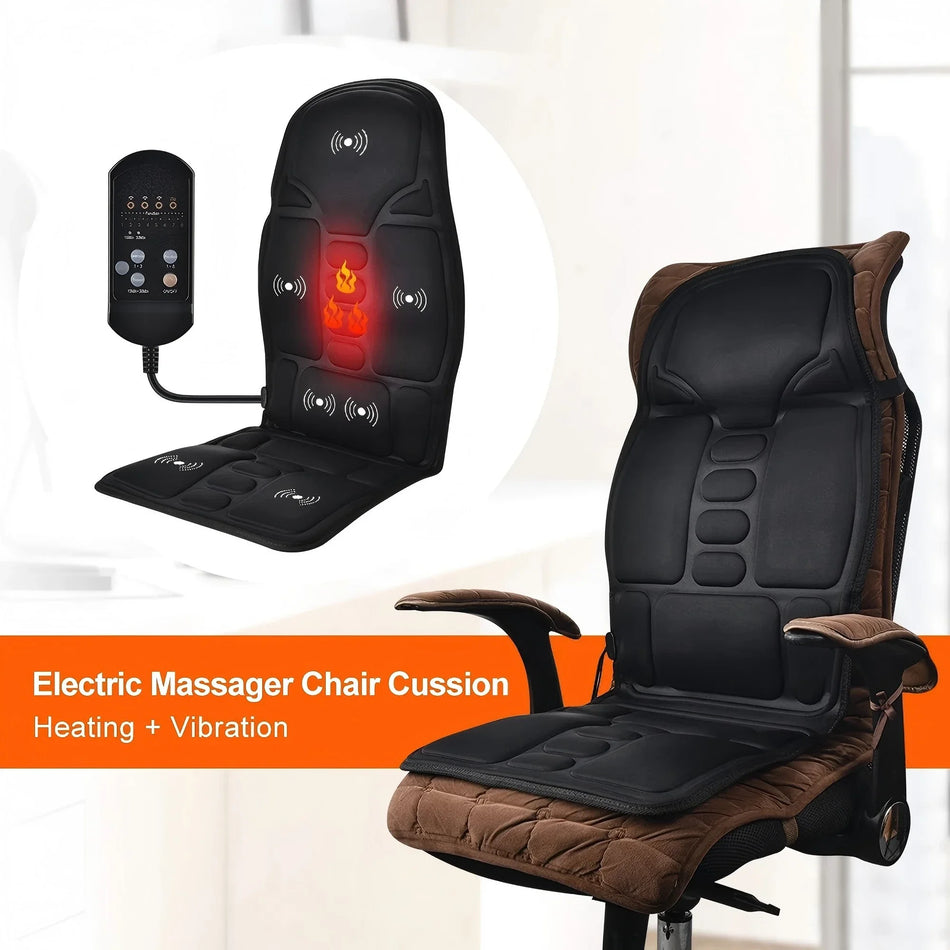 Massage Cushion for Home Use with Hot Compress, Back and Waist Support