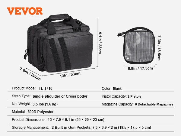 BK-2558 SucceBuy Range Backpack &ndash; Dual Pistol Compartments