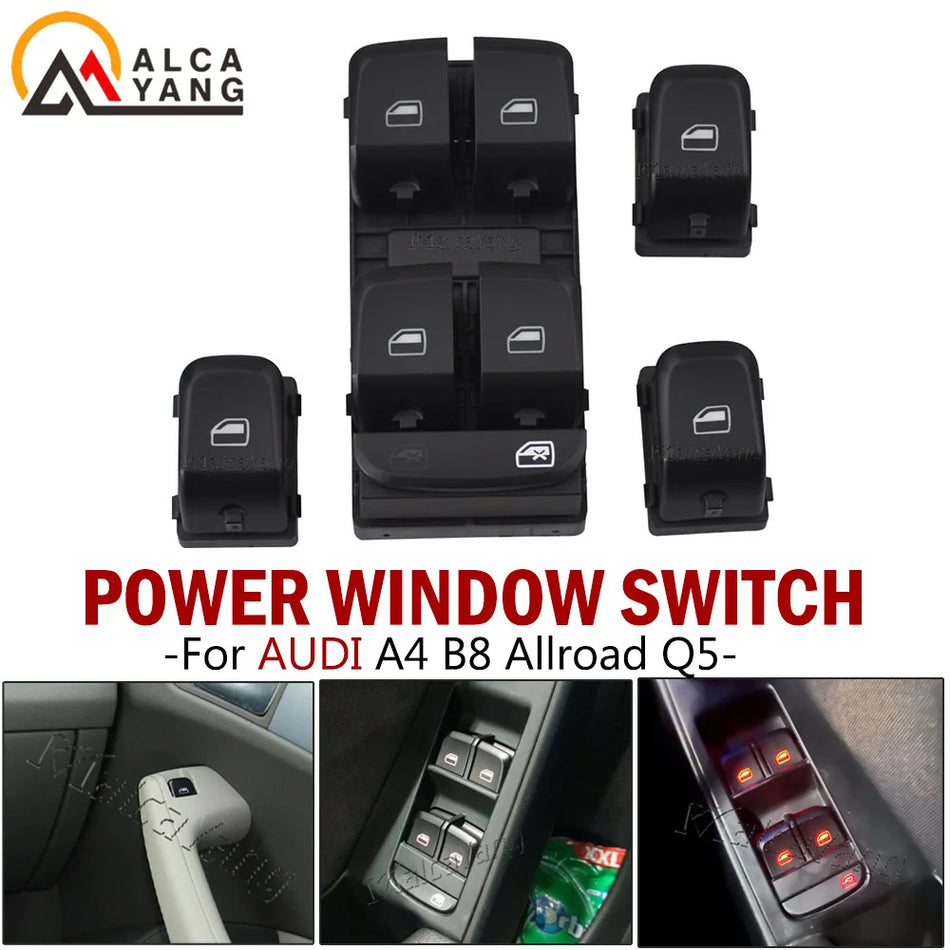 Painel de Interruptor de Janela Eléctrica Master Para Audi A4 B8 A5 Q5