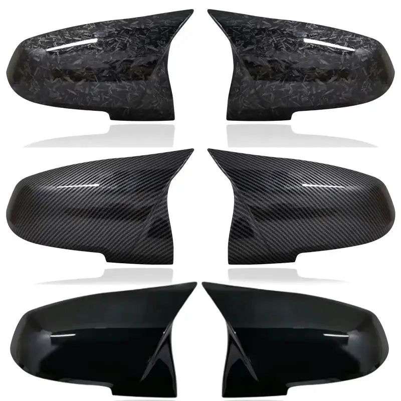 2 Pieces Rearview Mirror Cover Cap Carbon Black for BMW Series 1 2 3 4 X M 220i 328i 420i F20 F21 F22 F23 F30 F32 F33 F36 X1