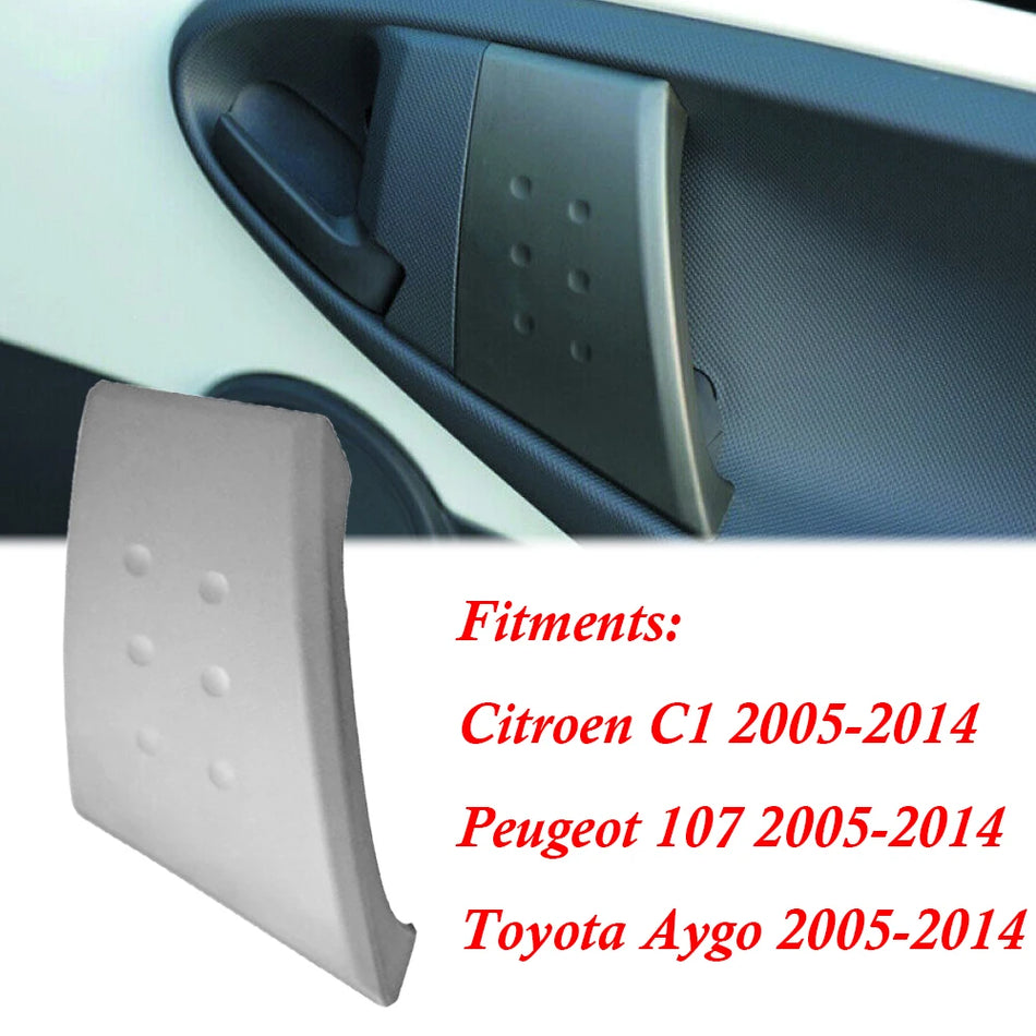 Grijze afdekking voor interieurdeurhendel voor Peugeot 107 Toyota Aygo C1 2005-2014