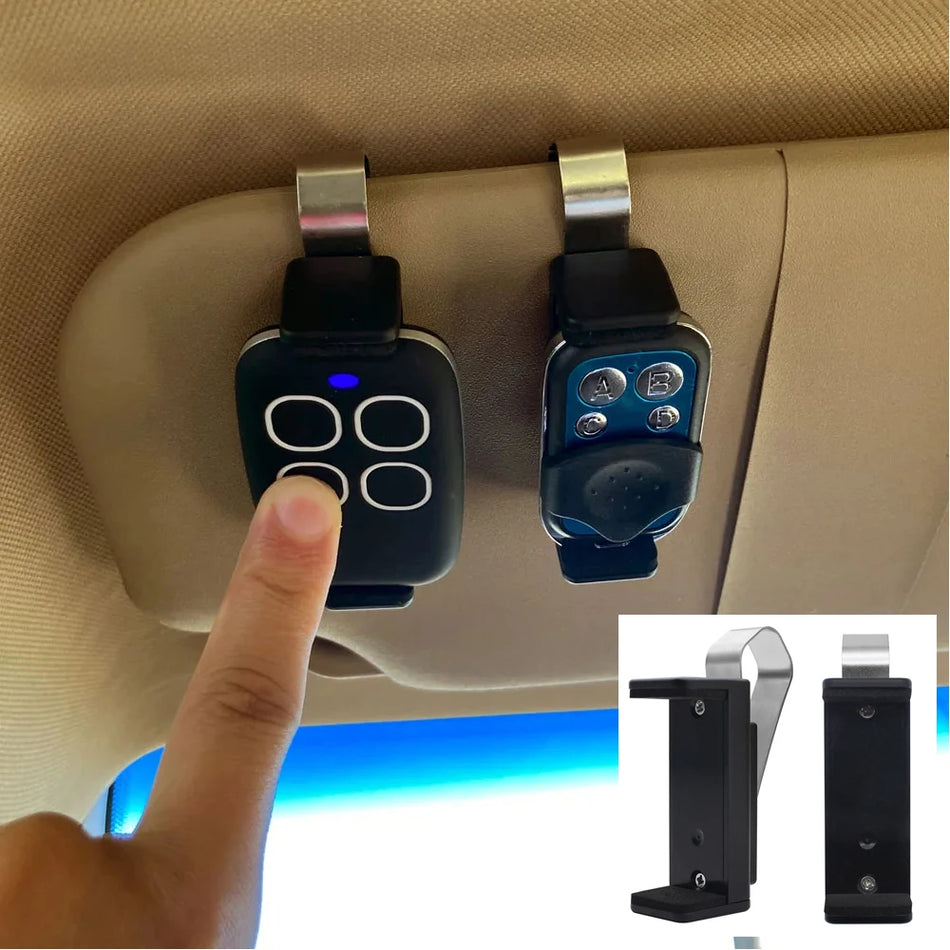 Clip universale portatelecomando per aletta parasole dell'auto, per porte del garage