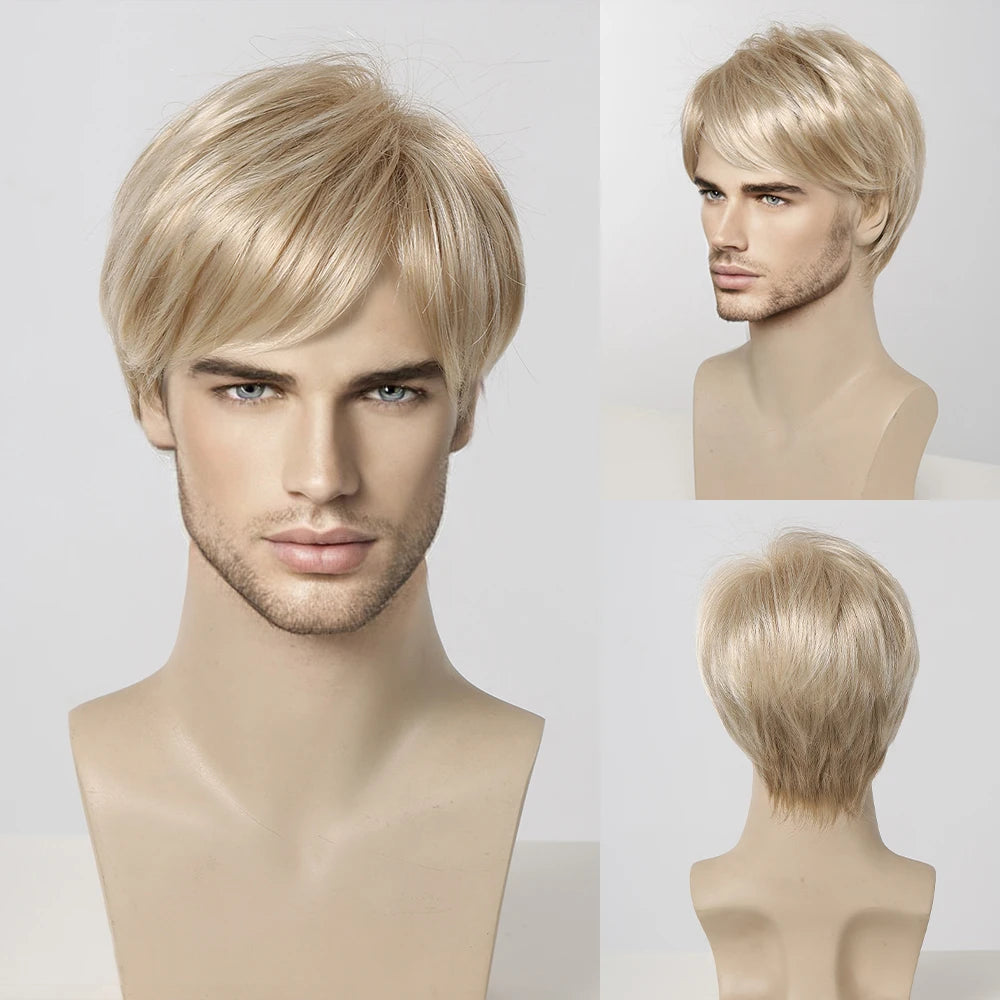 Short Copper Red Pixie Cut Wig for Men - Synthetic Heat-Resistant Cosplay and Daily Use SS1002-3